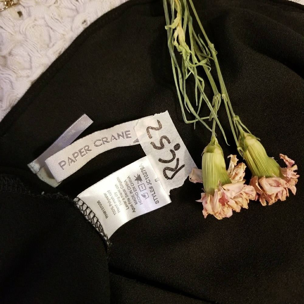 🌻🌺🌻ANTHROPOLOGIE PAPER CRANE LAYERED CROP TOP!! - Picture 5 of 6
